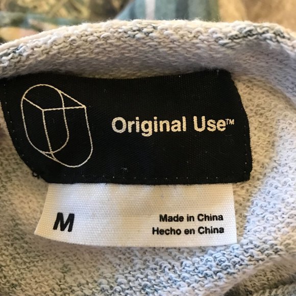 Original Use Womens Gray Floral Long Sleeve Pouch Pocket Hoody Size M - Picture 6 of 8